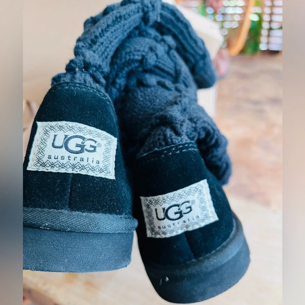 UGG Australia Classic Argyle Knit Boot Size8 USA 6.5 UK 39 EU - Picture 7 of 11